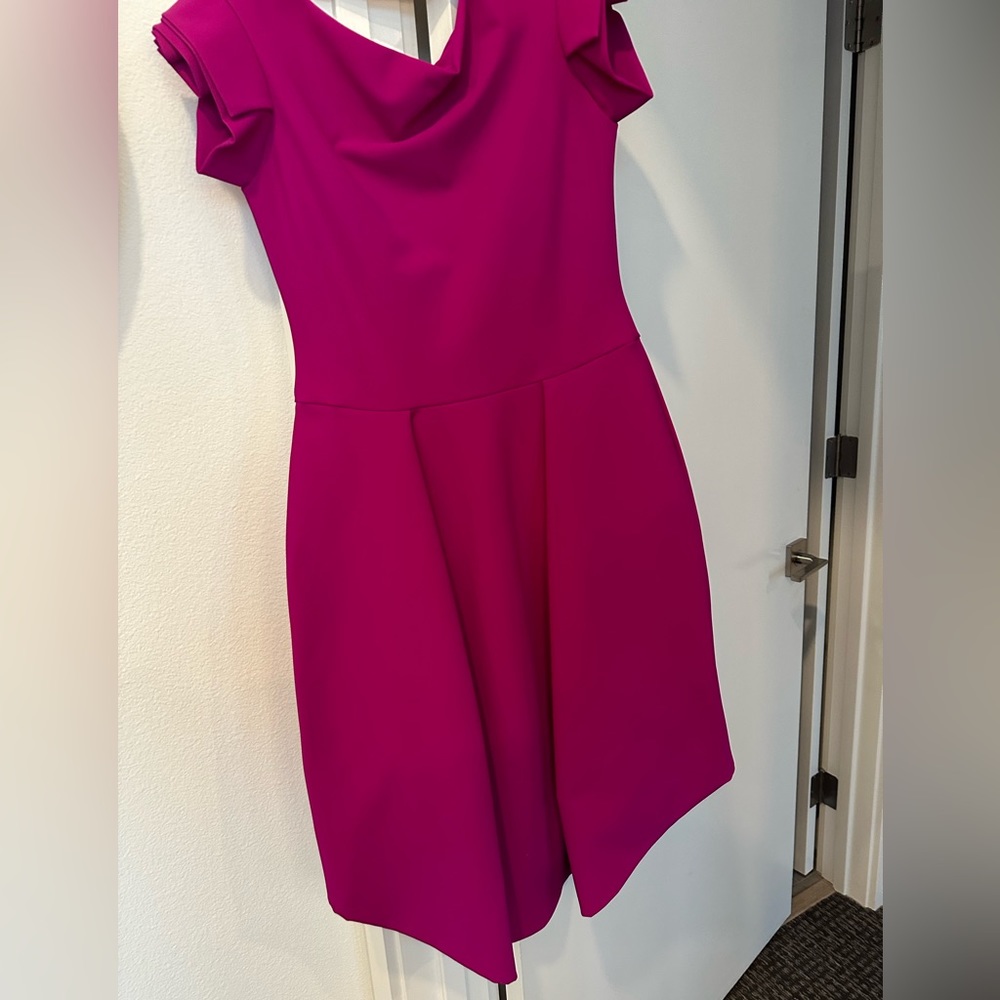 Chiara Boni La Petite Robe Lione Hi Lo Ruffle Dress in Cyclamen (Pink) S… - Picture 3 of 6